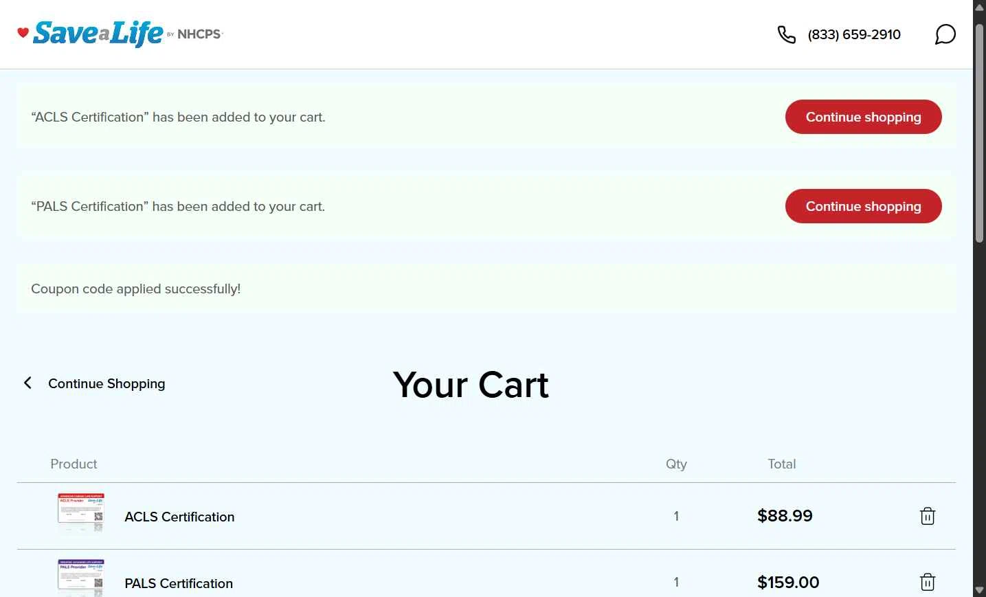 Nhcps.com checkout page showing Nhcps.com discount code box | Screenshot taken by SimplyCodes community member on Feb 10, 2026