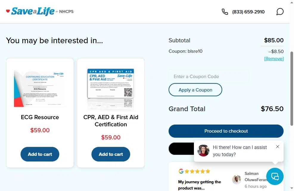 Nhcps.com checkout page showing Nhcps.com discount code box | Screenshot taken by SimplyCodes community member on Feb 10, 2026