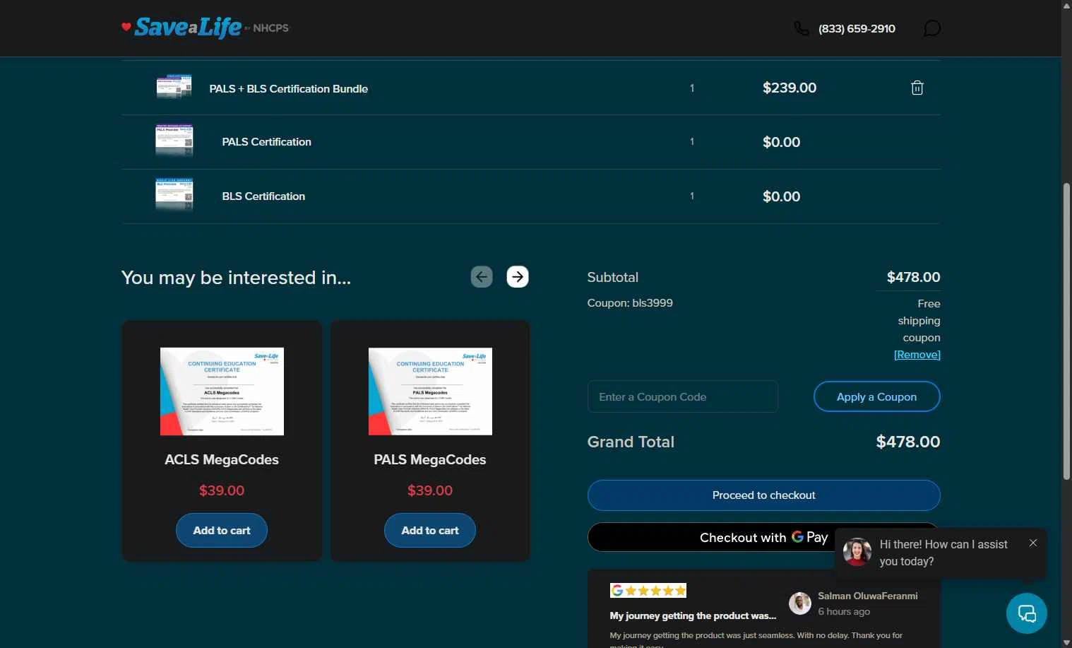 Nhcps.com checkout page showing Nhcps.com discount code box | Screenshot taken by SimplyCodes community member on Feb 10, 2026