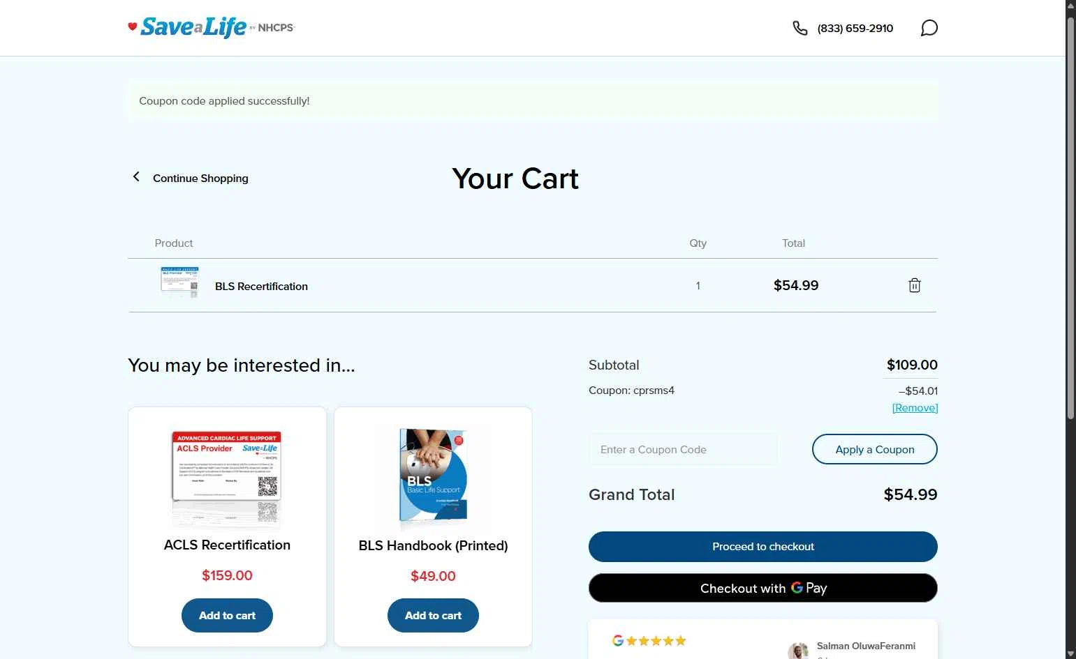 Nhcps.com checkout page showing Nhcps.com discount code box | Screenshot taken by SimplyCodes community member on Feb 10, 2026