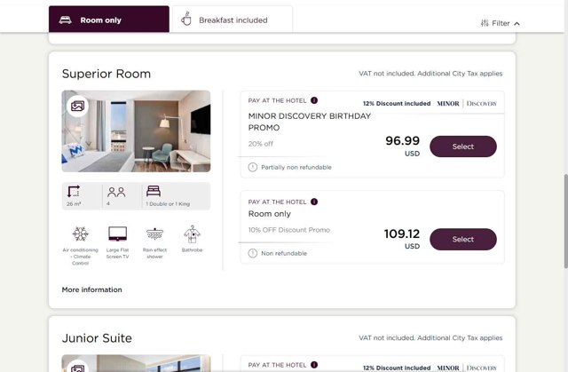 NH Hotels checkout page showing NH Hotels promo code box | Screenshot taken by SimplyCodes community member on Aug 6, 2025