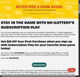 NH Lottery coupon verification screenshot