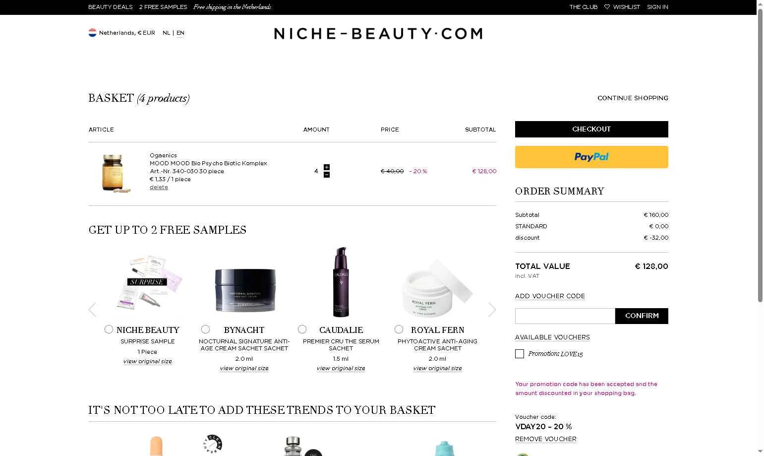 Niche - Beauty.com checkout page showing Niche - Beauty.com discount code box | Screenshot taken by SimplyCodes community member on Feb 1, 2026
