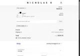 Nicholas K coupon verification screenshot