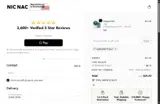 Nic Nac Naturals coupon verification screenshot