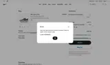Nike Factory Store coupon verification screenshot