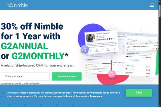 Nimble checkout page showing Nimble discount code box | Screenshot taken by SimplyCodes community member on Apr 23, 2025