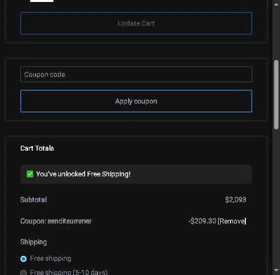 Ninja Mountain Bike Performance checkout page showing Ninja Mountain Bike Performance promo code box | Screenshot taken by SimplyCodes community member on Dec 30, 2025