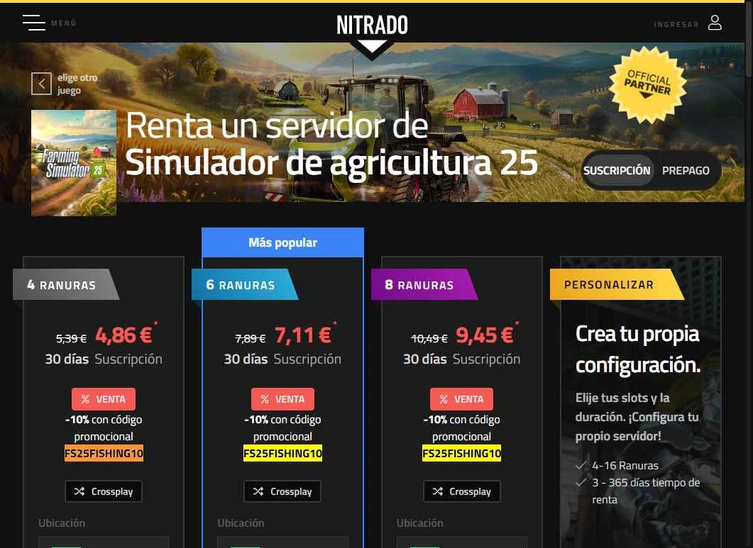 Nitrado checkout page showing Nitrado promo code box | Screenshot taken by SimplyCodes community member on Nov 7, 2025