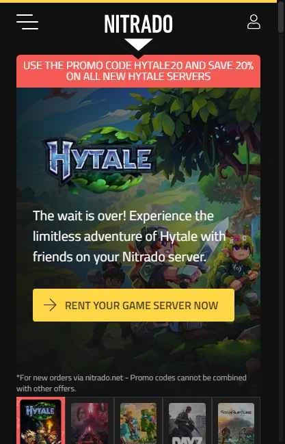 Nitrado checkout page showing Nitrado promo code box | Screenshot taken by SimplyCodes community member on Jan 25, 2026