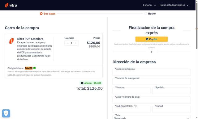 Nitro checkout page showing Nitro promo code box | Screenshot taken by SimplyCodes community member on Sep 8, 2025