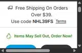 New Jersey Devils Shop coupon verification screenshot