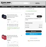 New Jersey Devils Shop coupon verification screenshot