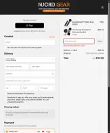 Njord Gear coupon verification screenshot