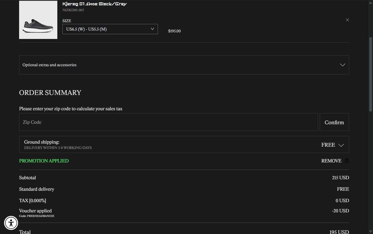 NNORMAL checkout page showing NNORMAL promo code box | Screenshot taken by SimplyCodes community member on May 14, 2025