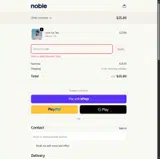 NOBLE10FOR3 coupon verification screenshot
