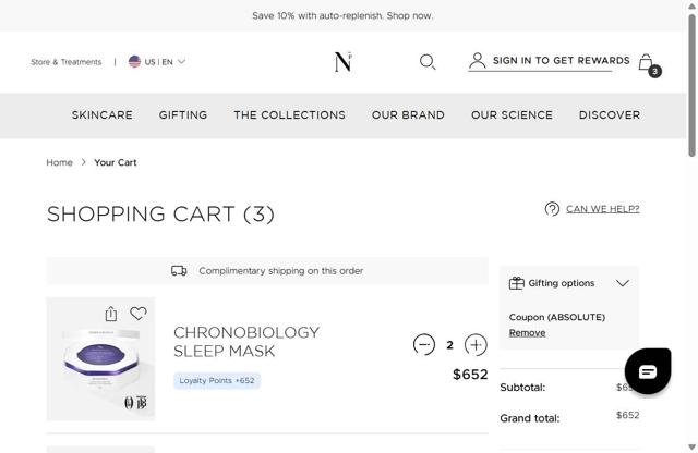 Noble Panacea checkout page showing Noble Panacea promo code box | Screenshot taken by SimplyCodes community member on Sep 22, 2025