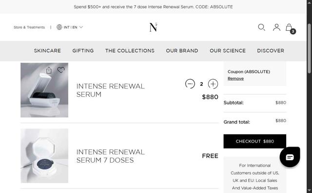 Noble Panacea checkout page showing Noble Panacea promo code box | Screenshot taken by SimplyCodes community member on Aug 25, 2025