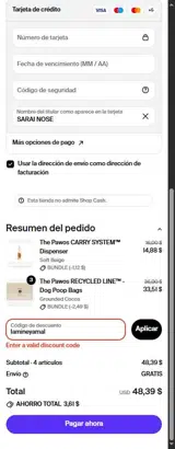 NoFreezeWaterHose coupon verification screenshot