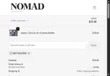 Nomad Cosmetics coupon verification screenshot