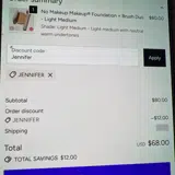 No Makeup Makeup coupon verification screenshot