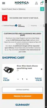 save10 coupon verification screenshot