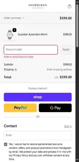 DERRICK coupon verification screenshot