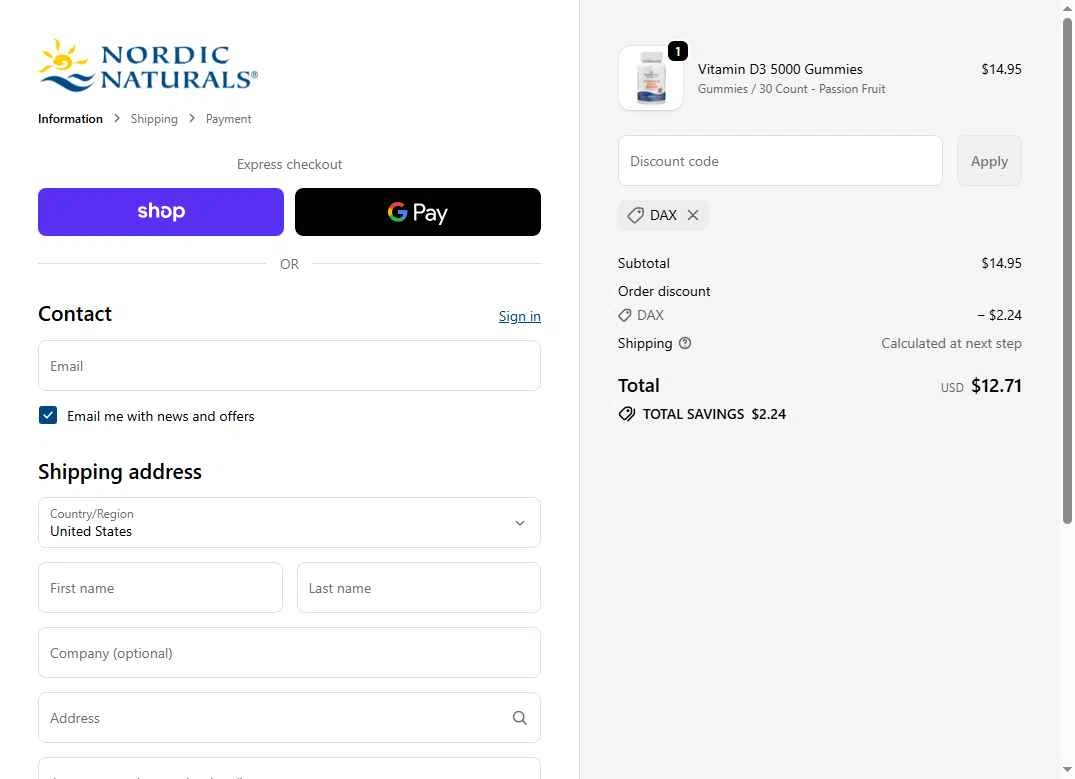 Nordic checkout page showing Nordic promo code box | Screenshot taken by SimplyCodes community member on Jan 21, 2026