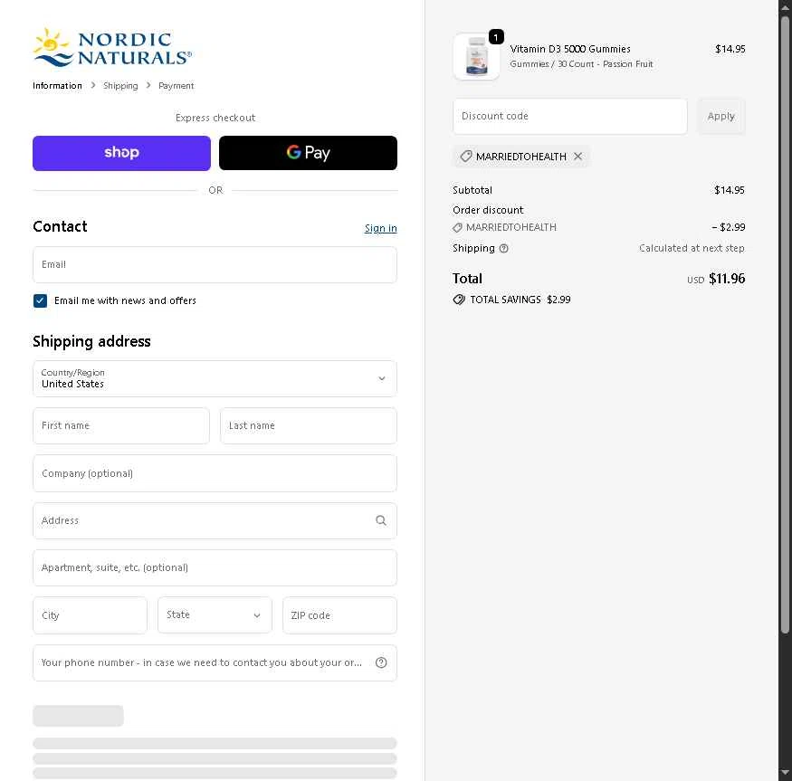 Nordic checkout page showing Nordic promo code box | Screenshot taken by SimplyCodes community member on Jan 29, 2026