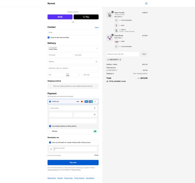 Normal checkout page showing Normal discount code box | Screenshot taken by SimplyCodes community member on Sep 1, 2025