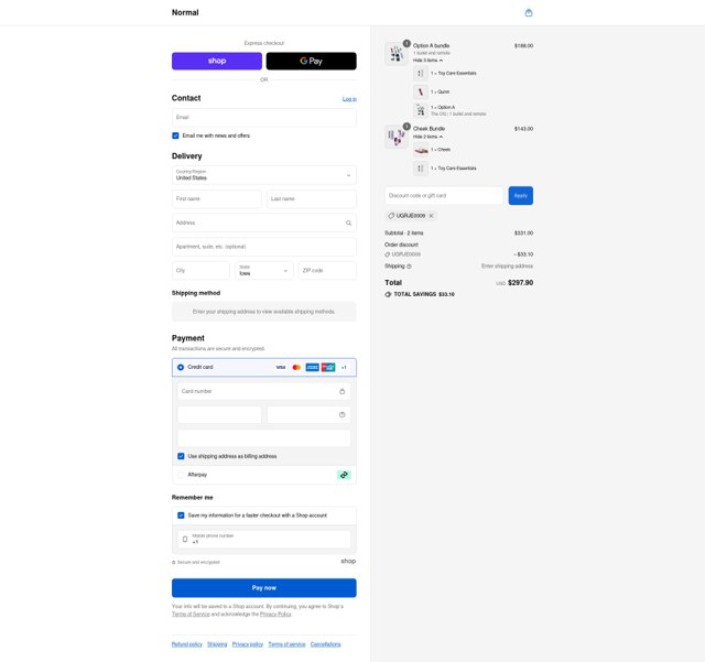Normal checkout page showing Normal discount code box | Screenshot taken by SimplyCodes community member on Sep 1, 2025