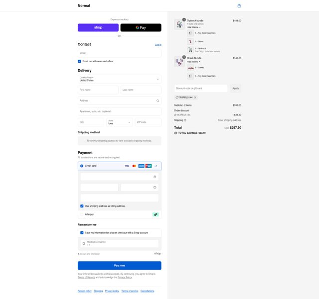Normal checkout page showing Normal discount code box | Screenshot taken by SimplyCodes community member on Sep 1, 2025