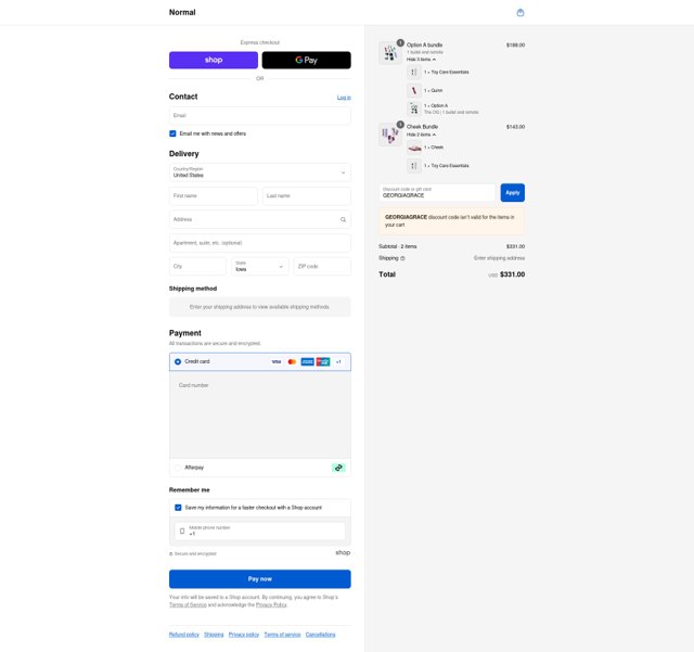 Normal checkout page showing Normal discount code box | Screenshot taken by SimplyCodes community member on Sep 1, 2025