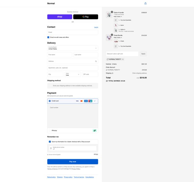 Normal checkout page showing Normal discount code box | Screenshot taken by SimplyCodes community member on Sep 1, 2025