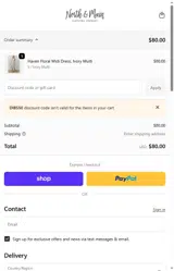 DIBS50 coupon verification screenshot