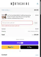 OFF750 coupon verification screenshot