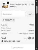 DISCOUNT coupon verification screenshot