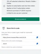 JULIA coupon verification screenshot
