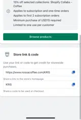 KRIS coupon verification screenshot