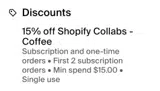 ELISEBRONTE coupon verification screenshot