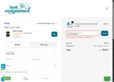 Not Consumed coupon verification screenshot