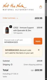 FATHERDAY2025 coupon verification screenshot