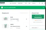Nova Kratom coupon verification screenshot