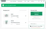 Nova Kratom coupon verification screenshot