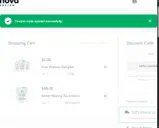 Nova Kratom coupon verification screenshot