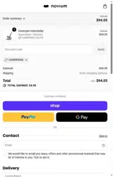 Novium US coupon verification screenshot