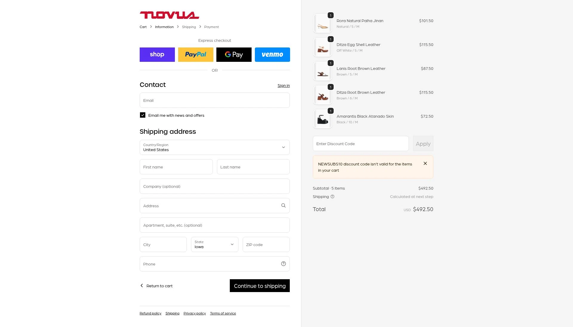 Novus checkout page showing Novus discount code box | Screenshot taken by SimplyCodes community member on Feb 6, 2026