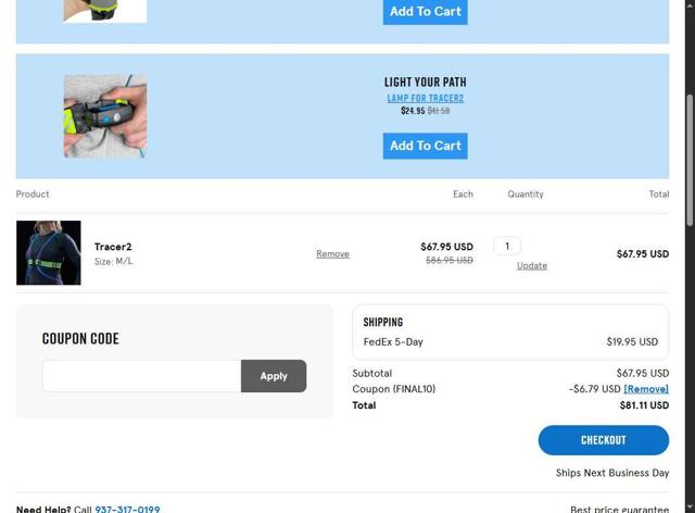 Noxgear checkout page showing Noxgear coupon code box | Screenshot taken by SimplyCodes community member on Aug 3, 2025