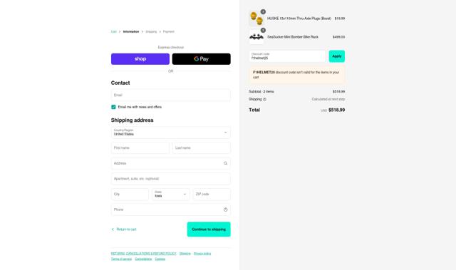 n+ Bikes checkout page showing n+ Bikes promo code box | Screenshot taken by SimplyCodes community member on Sep 9, 2025