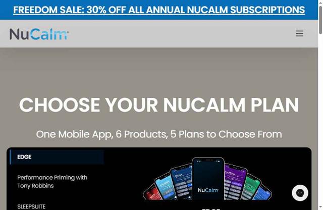 NuCalm checkout page showing NuCalm promo code box | Screenshot taken by SimplyCodes community member on Jul 22, 2025